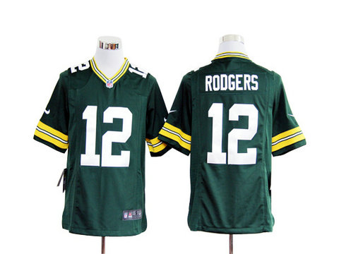 Green Nike Game Jerseys Green Bay Packers Aaron 12 Rodgers